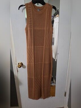Worthington Tan Sleeveless Knit Maxi Dress